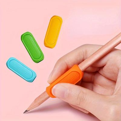 4pcs Random Color Triangular Pencil Grip Writing AIDS Grip Trainer School Supplies Learning Supplies