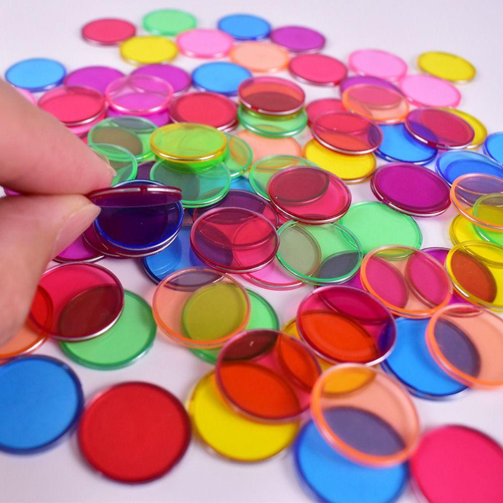 101PCS Color Counting Magnetic Colorful Chips Science Toys Magnetic Teaching AIDS Toy  Children Kids