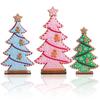 New Gingerbread Man Christmas Trees Candy Colors Gift Christmas Tabletop Decoration Wooden Room Ornament for Christmas Party