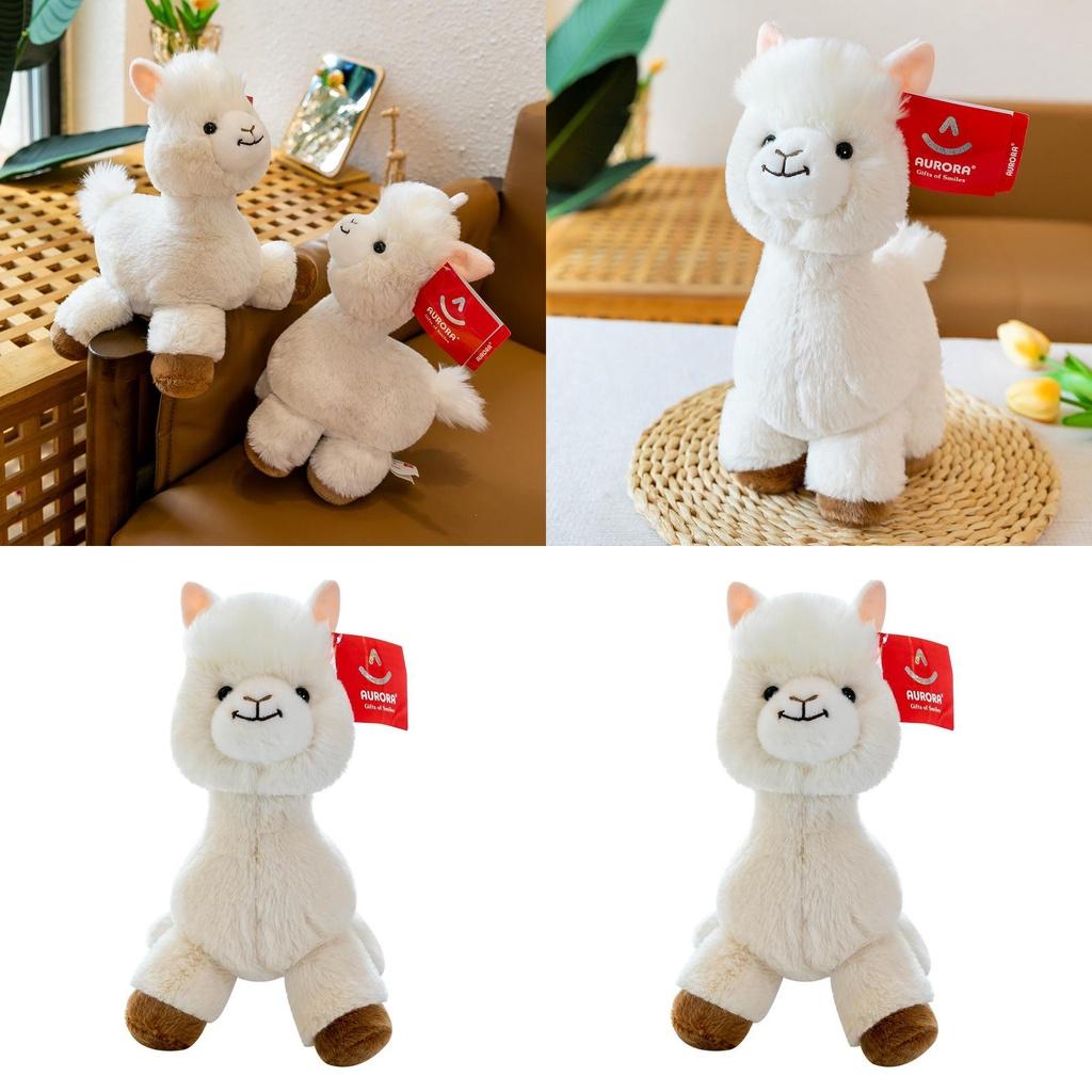 Cute And Adorable Plush Alpaca Toy Perfect Birthday Gift For Girls With Long Fur And Soft Pp Cotton Filling 30cm/0.16kg White
