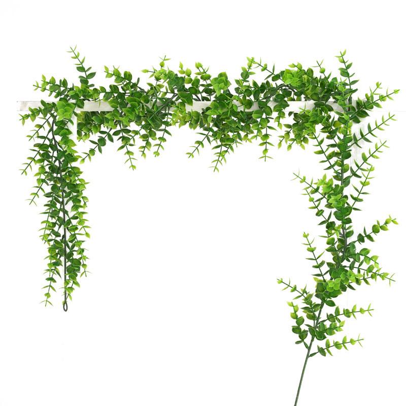 Wall Mount Plant Decor With Faux Vine Material For Home Office And Living Space