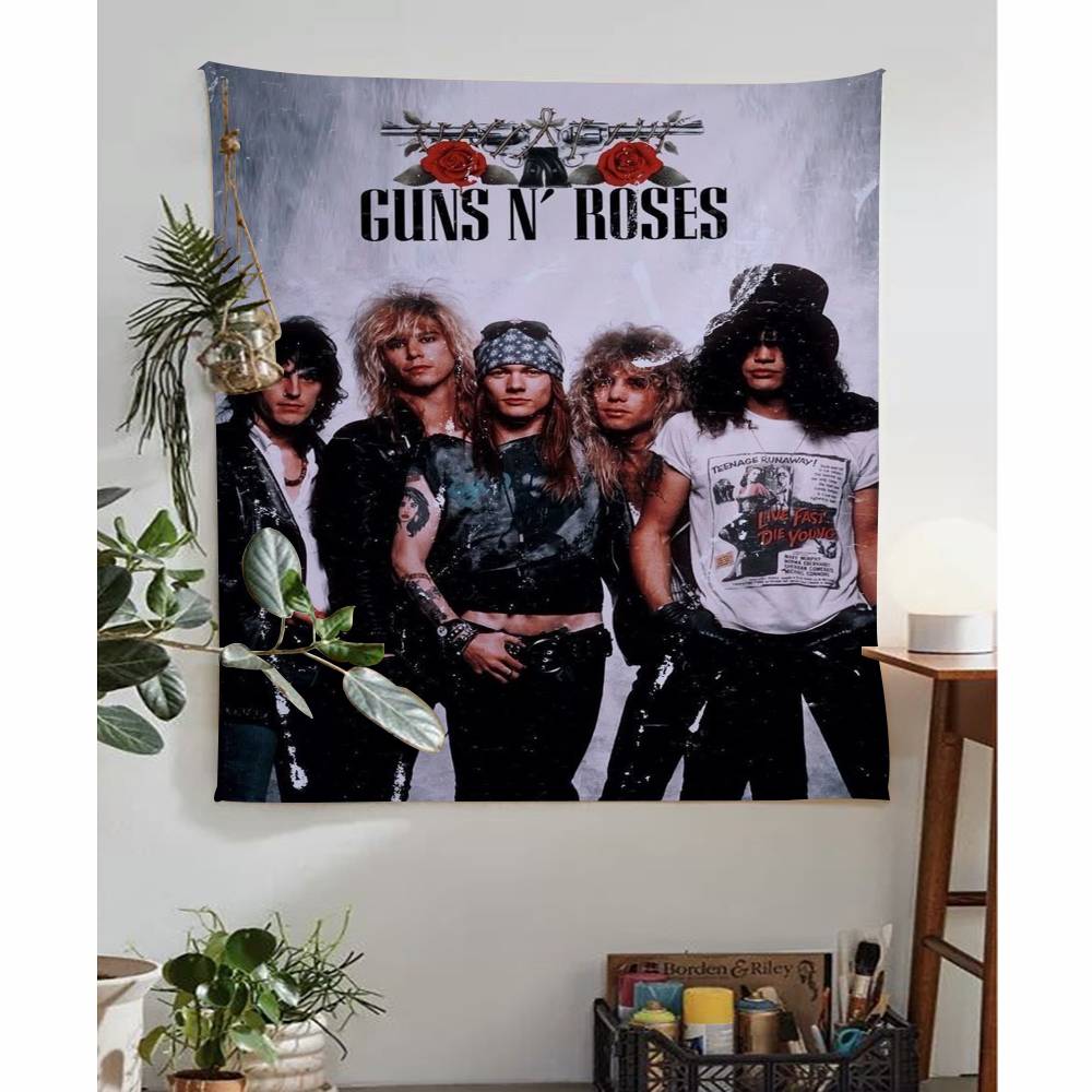 Cool Band GGuns N Roses Hanging Bohemian Tapestry Bohemian Wall Tapestries Mandala Kawaii Room Decor
