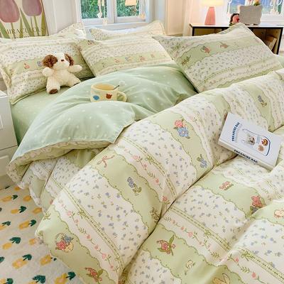 Class A Thickened And Ground 4Pcs Set, Maternal And Infant Grade, Warm In Autumn And Winter, Skin-Friendly Bed Sheet, Quilt Cover, Dormitory 3Pcs Set