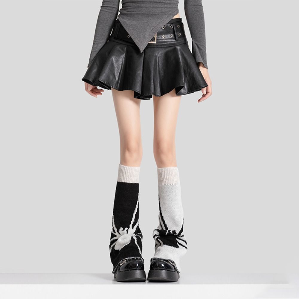 Ballet Style Bow Leg Socks Spider Lolita Boots Cover Kawaii Knee High Girls Stockings Streetwear