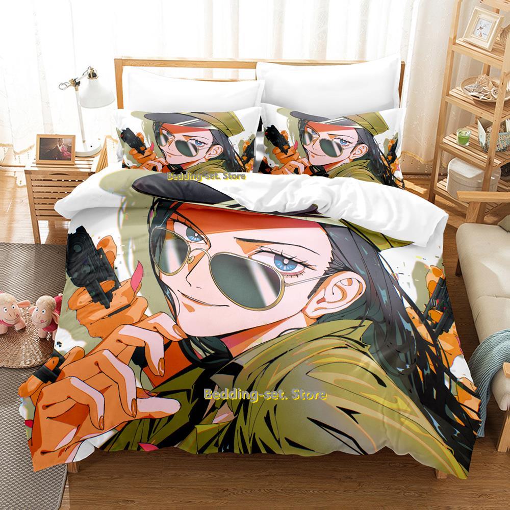 Nico Robin Beding Set Single Twin Ful Quen King-Sized Dimensionsd Dimensions Bed Linen Set Adult People Kid Bedrom Duvetcover Sets 3D Print Anime Bed