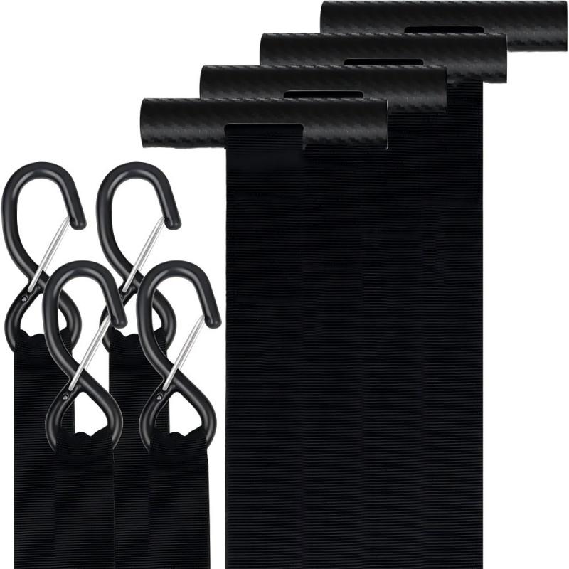 ISURE MARINE 4 Pcs Quick Hood Loops,Kayak And Canoe Tie Down Anchor Straps Trunk Anchor,Canoe Transport Accessories