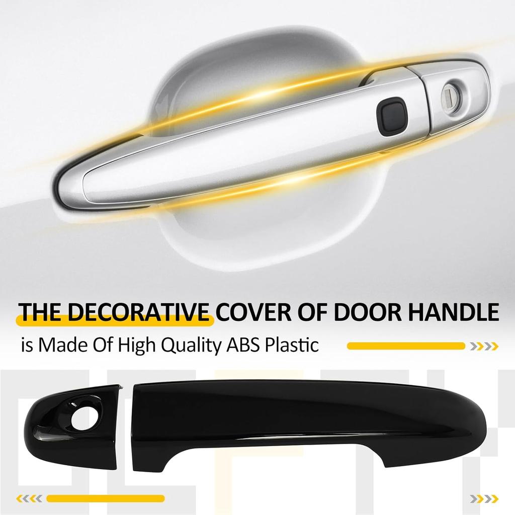 OCPTY 4PCS Door Handle Covers for 2012-2017 for Toyota Camry Exterior Driver Side & Passenger Side Car Door Handle Covers Trim Kit Black