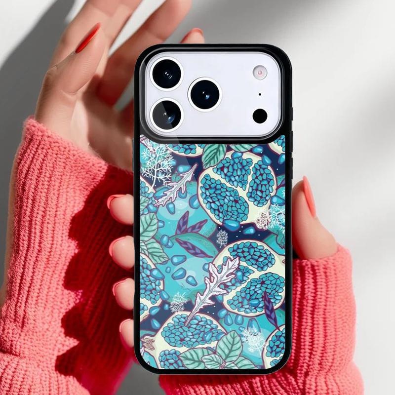 Pomegranate Pattern Phone Case for iPhone 17 Air 16e 15 14 13 Pro Max Back Cover for 12 11 Pro Coque