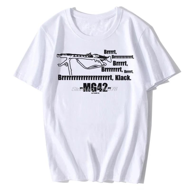 Mg42 Sound Machine Gun 42 MG Fun Humour Sound T-Shirt Tshirt Cotton Tees Tops Harajuku Streetwear
