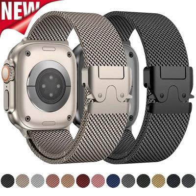 1 vnt Milanese kilpinis Apple laikrodžio dirželis, skirtas Apple Watch S10 46 mm 42 mm Ultra 2 49 44 45 41 40 38 mm metalinė laikrodžio apyrankė, skirta IWatch 10 9 6 5 SE 7 8 4 3 apyrankė