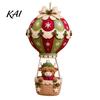 Decorative Wall Hanging Ornaments DIY Christmas Hot Air Balloon Ornament Kit, 3D Handmade Fabric Craft Festive Home Decor Project with Santa