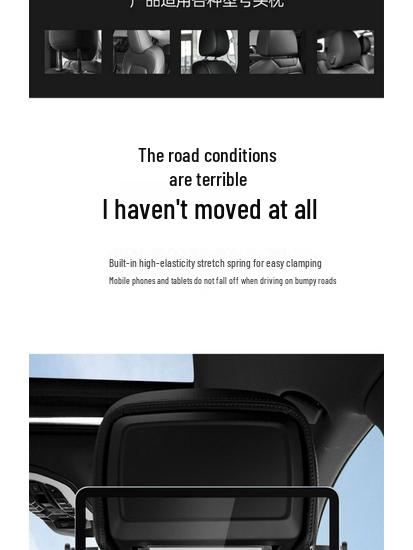 Bolishen Car Rear Seat Headrest Phone Holder - Foldable Clip-on Support
