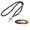 Colier cu Mărgele Ochi de Tigru Pandantiv Cruce Lan Lung cu Mărgele Accesorii pentru Bărbați și Femei Lan pentru Pulover Lan pentru Pulover Lung Toamnă și Iarnă