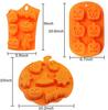 Silicone Halloween Ghost Pumpkin Baking Mold Set Non-Stick Chocolate Jelly Fondant Cake Baking mold for Party Gift Handmade