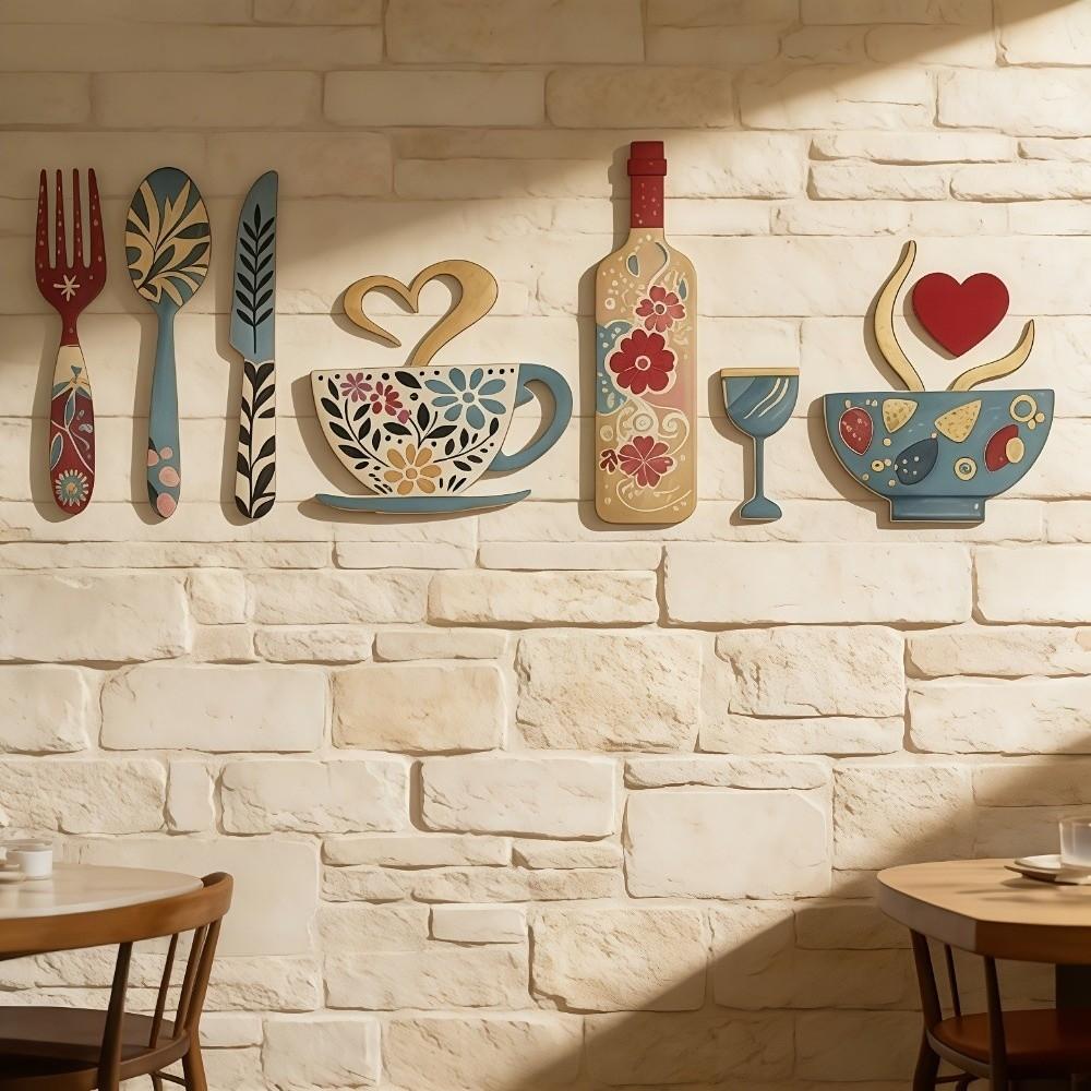 Vintage Rustic Wall Sticker Ornaments Farmhouse Style Creative Hanging Art  Bar
