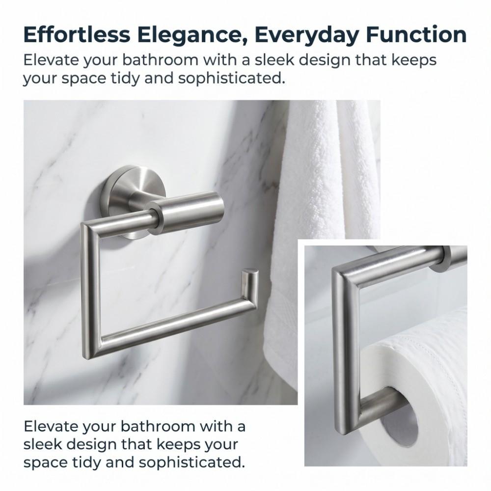 Wall-Mounted Toilet Paper Holder Stainless Steel Bathroom Towel Rack Tissue Holder  Modern Decor