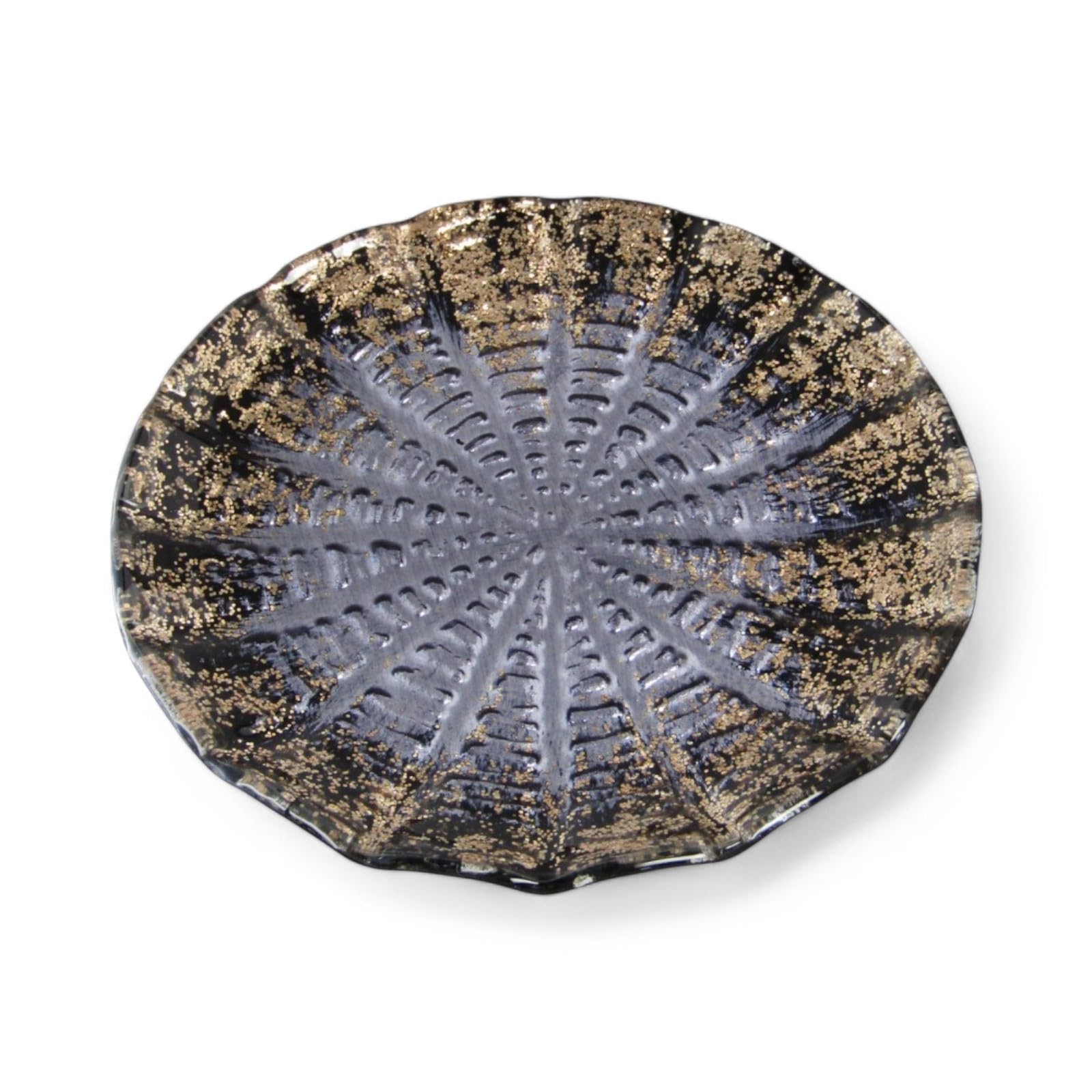 

Dish Glass Plate Round Plate Small Purple Gold 15cm Sairan J-kitchens фиолетовый