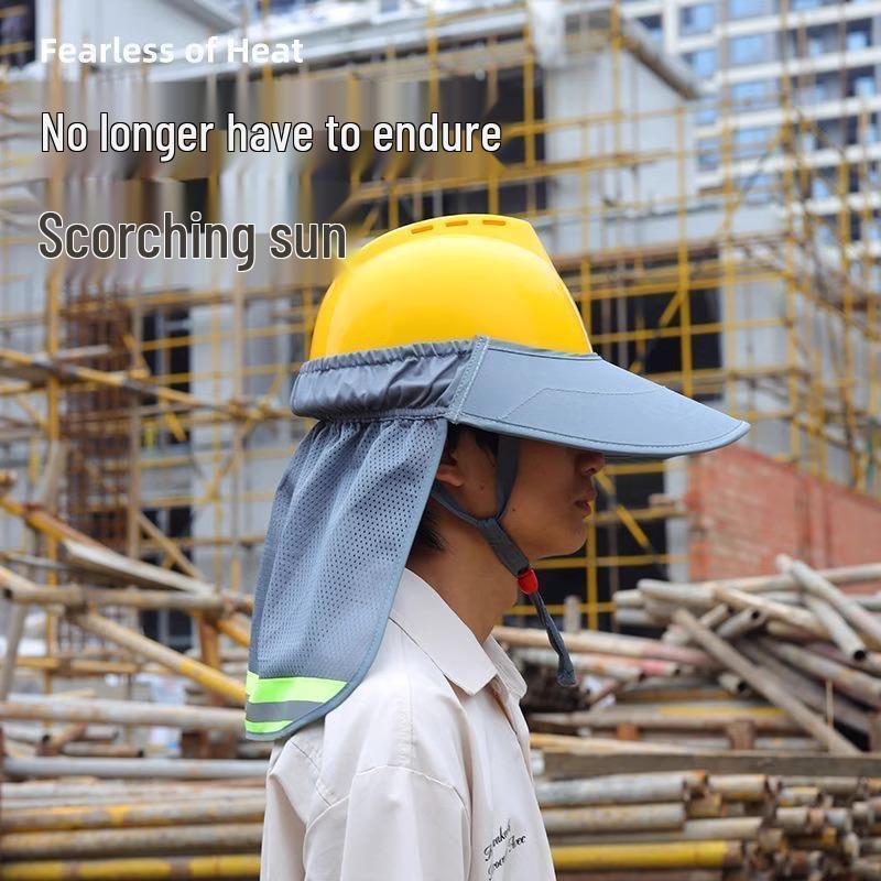 Casque de sécurité à visière large pour protection solaire