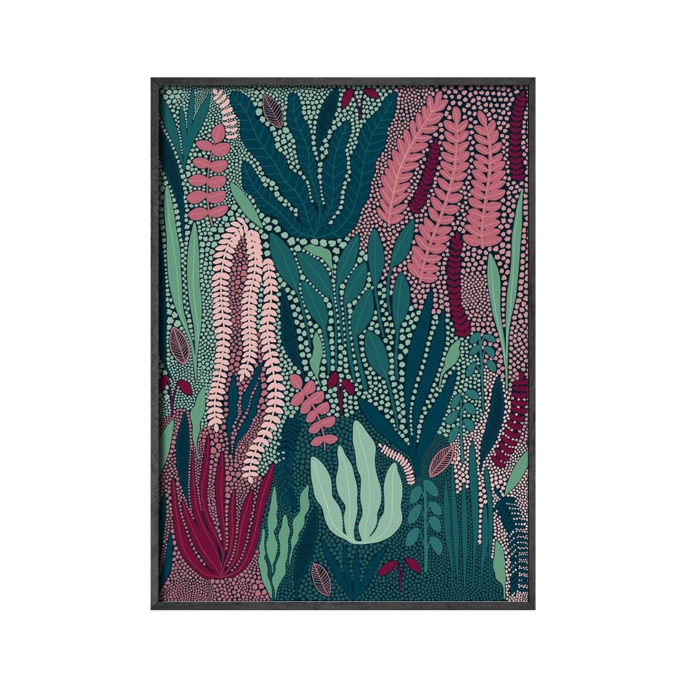 

Модные принты с изображением растений в стиле полуночного сада, постер в стиле бохо, ботаническая зеленая картина на холсте, тропическое настенное искусство, картина для гостиной, декор 40x50cm No Framed