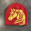 Pony Pattern Wool Beanie With Warmth And Foldable Design For Autumn Winter Fashion