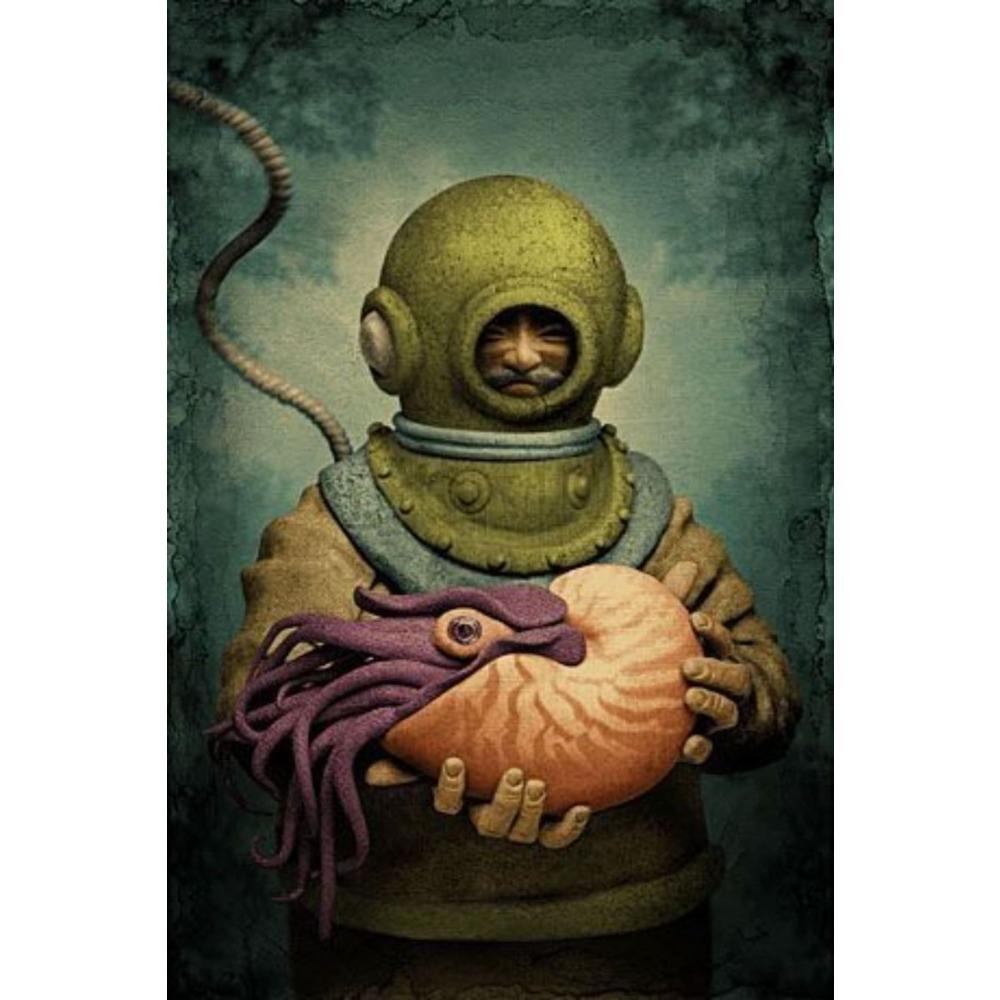 Vintage Tin Sign Diver Submarine Nautical Metal Poster Wall Art Decor For Home Bar Office
