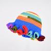 Colorful Crochet Ruffle Bucket Hat Warm Stretch Knit Hat Women's Handmade Beanie Hat All-Season Photoshoots Tool