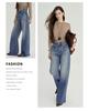 SELINE Shilin 2026 Retro Blue High-End Micro-Flare Jeans