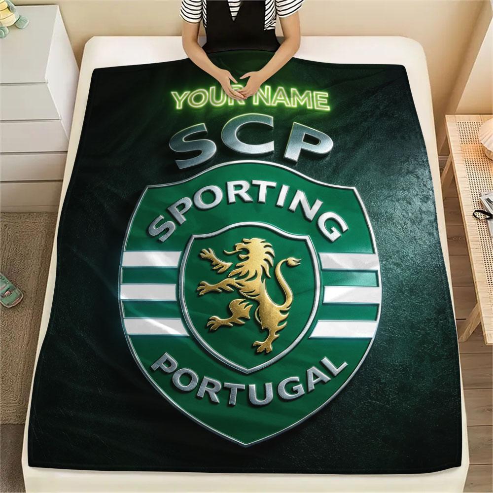 Custom Name,Sporting CP Printed Flannel Blanket, soft throw for bedroom sofa, washable, Christmas present, great gift.