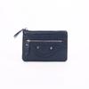 Women's Genuine Leather Mini Coin Purse with Key Ring - Motorcycle Style and Top Cowhide Zipper Wallet