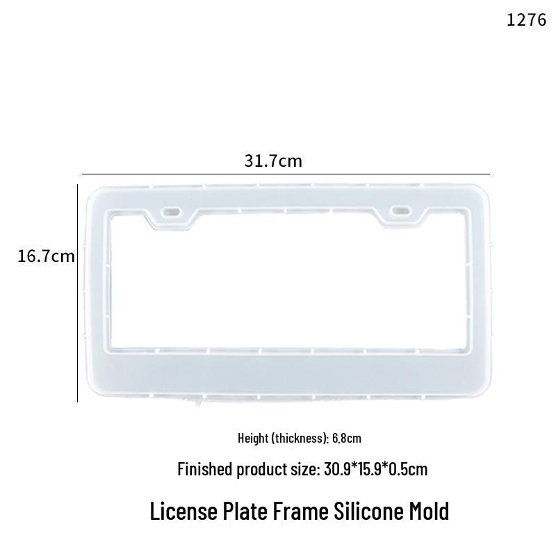 

Poppy DIY Crystal Epoxy Mold Car License Plate Frame Border Silicone Mold