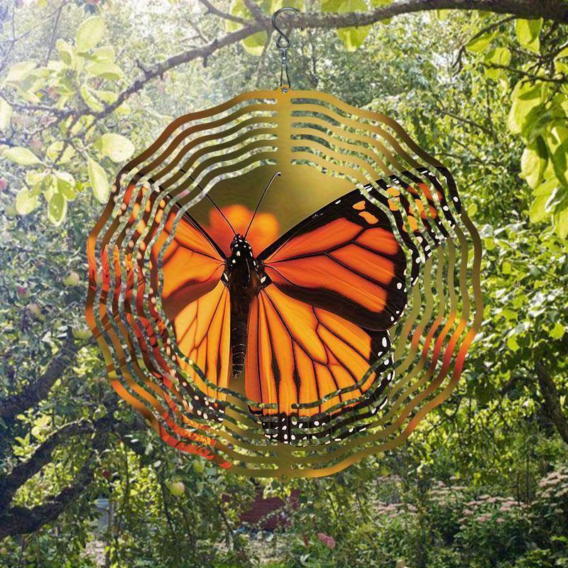 10 Inch Hanging Wind Spinner with 360 Degree Hook for Balcony Garden Decor Spring Summer Outdoor Decoration