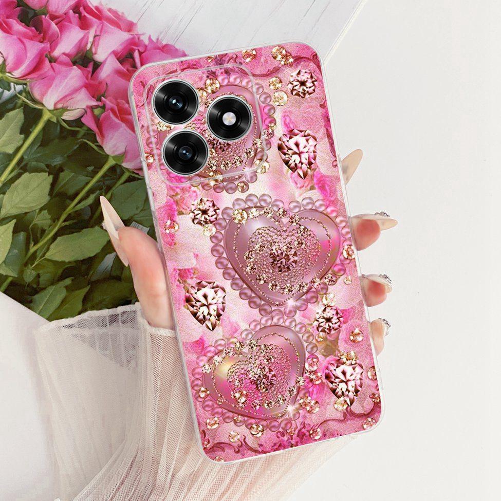 Etui na Honor X5C Plus Pokrowiec Przezroczysty Luksusowy Uroczy Kot Moda Motyl Fajny Malowany Obudowa Na Honor X5cPlus