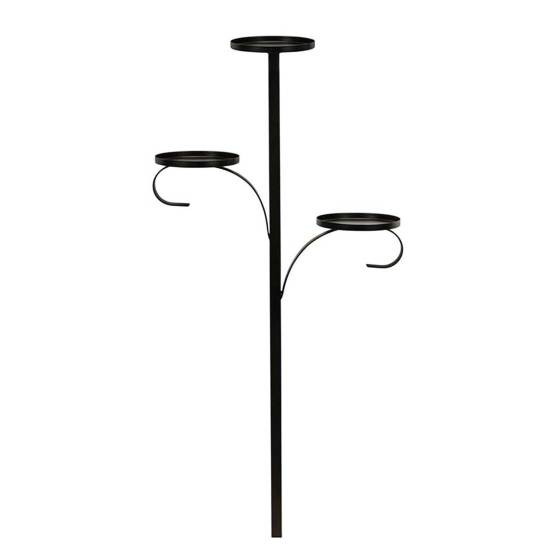 Christmas Tree Topper Candle Holder 3-Tier Metal Triple Candle Tree Topper Shelf Candelabra Indoor Light-up Xmas Tree Topper Decoration