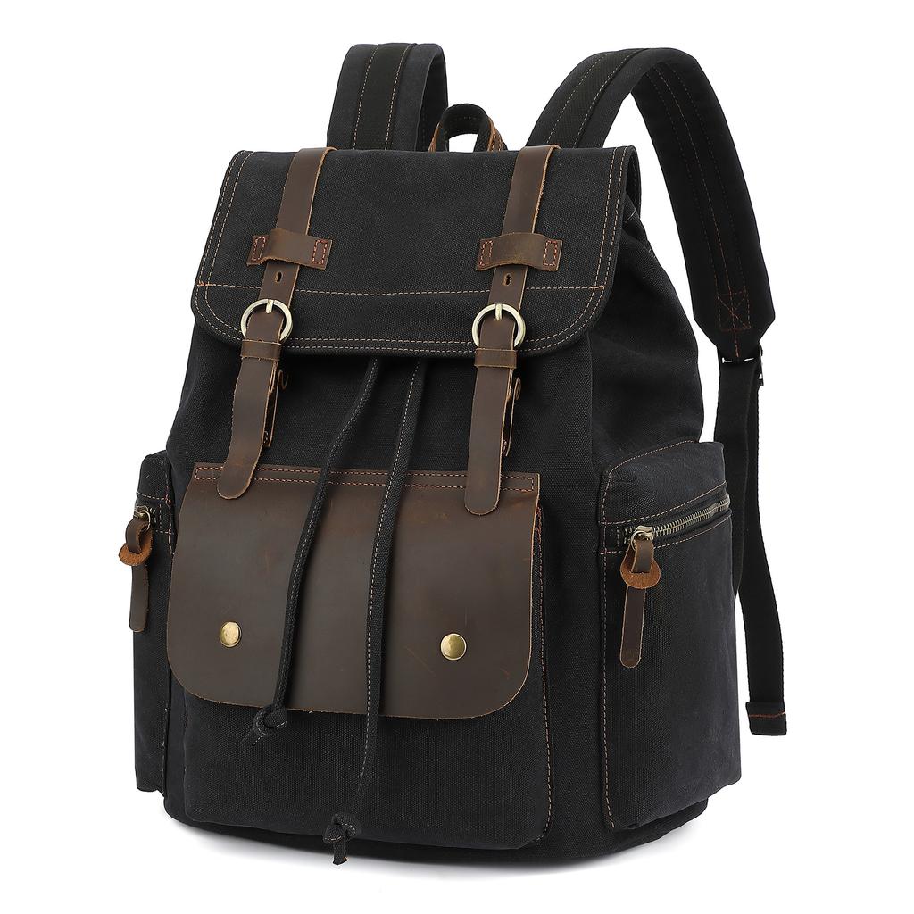 Vintage Canvas Backpacks For Men Large Capacity Laptop Backpacks Durable Canvas Briefcase Rucksack for Business Travel Office