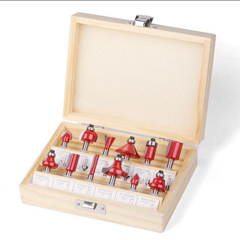 1/4 Zoll Schaft Trimmen Gerade Fräser Bits Set Für Holzbearbeitung Wolfram Hartmetall Schneiden Mühlen