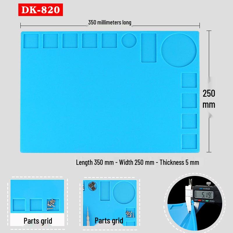 Multi-Style Magnetic Silicone Repair Pad - High-Temp Resistant, Grooved Workbench Heat Insulation Mat