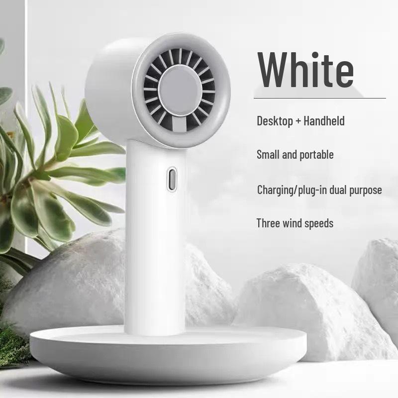 100-Speed Portable USB Mini Fan: Handheld & Desktop for Travel Handheld Fan