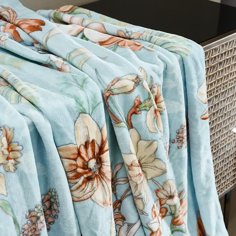 Fuanna Single-Layer Flannel Throw Blanket