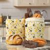 Food Safe Bees Wax Bread Container with Elastic Band Reusable Cotton Linen Bag For Homemade Sourdough Preservation