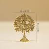 Pure Brass Kalpvriksh Tree with Birds | Tree of Life Showpiece for Car Dashboard & Table Decor (8.5 Cm)