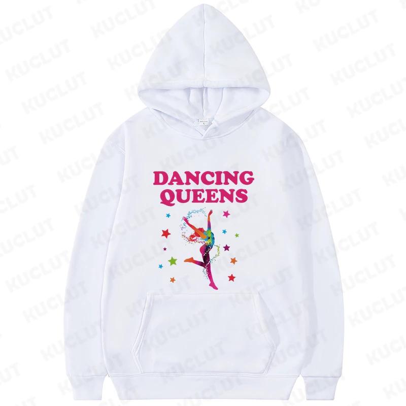 Dancing Queen Street Hoodie Fashion Team Bride Squad Sweatshirt Fleece Hooded Top Bachelorette Wedding Party Women Evjf Hoodies