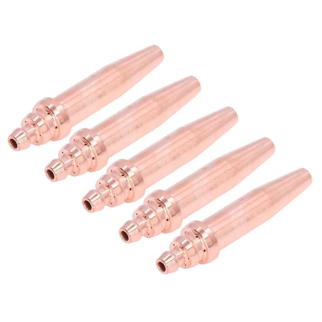 5Pcs G02-0 Acetylene Flame Torch Tip Isobaric Cutting Nozzle All In One Equal Pressure Cutting Tip Gas Welding and Cutting Kits with Storage Boxes