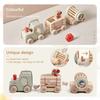 Educational Wooden Kids Multifunction Train Toy With Cognitive Shape Learning