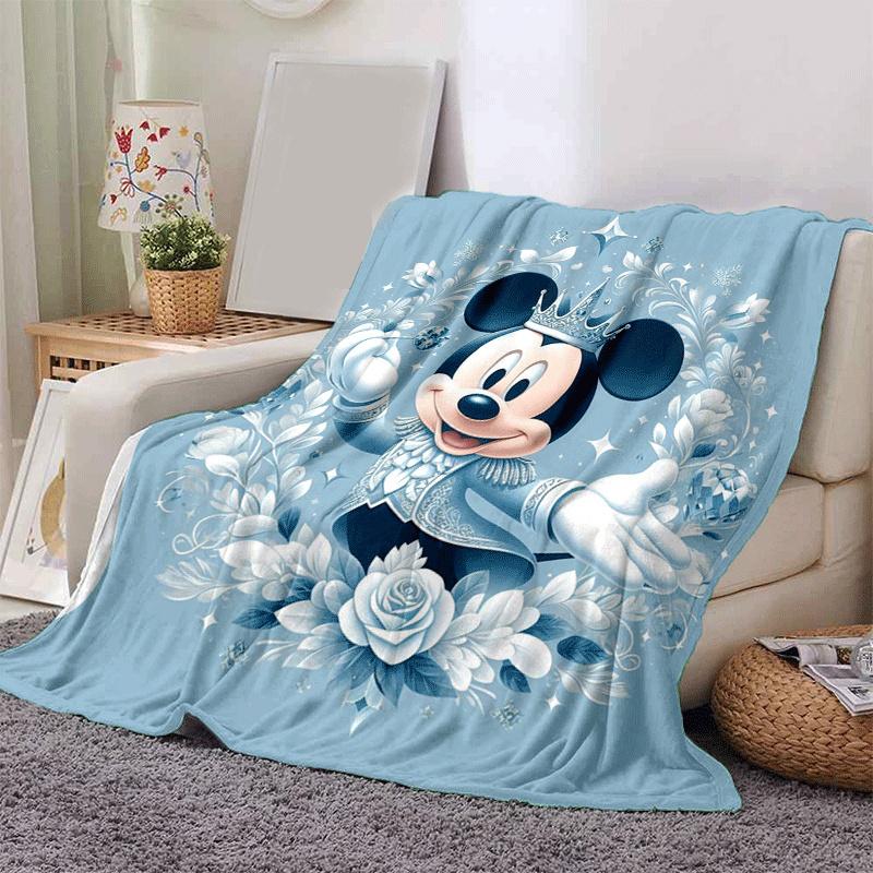 1pc Mickey Printing Blanket - Soft, All-Season Throw for Office Blanket, Car, Travel