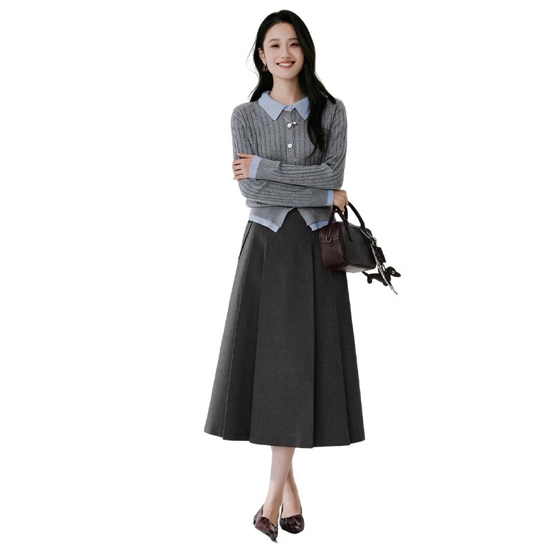 Xiangying Women's French A-Line Skirt