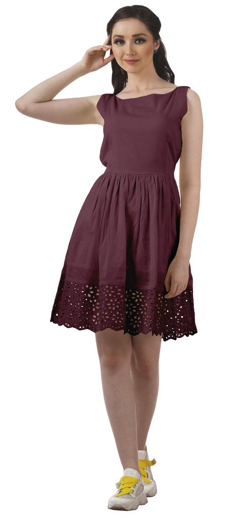 Moomaya Womens Vintage Style Lace Dress Solid Women Casual Summer Mini Dress