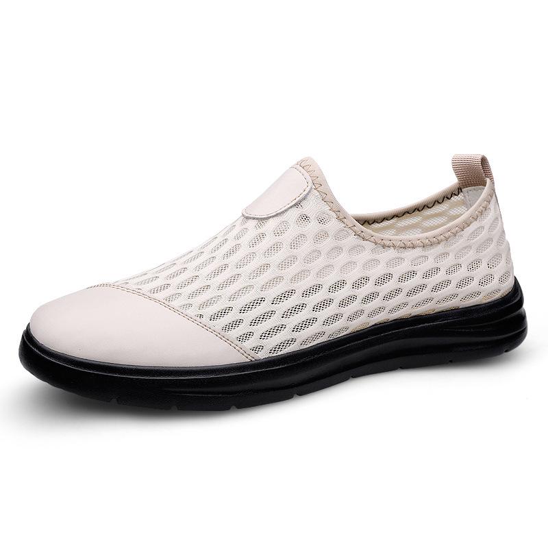 Men s Plus Size Mesh Slip-on Athletic Shoes – Summer Breathable, Soft Sole Casual Sneakers 38