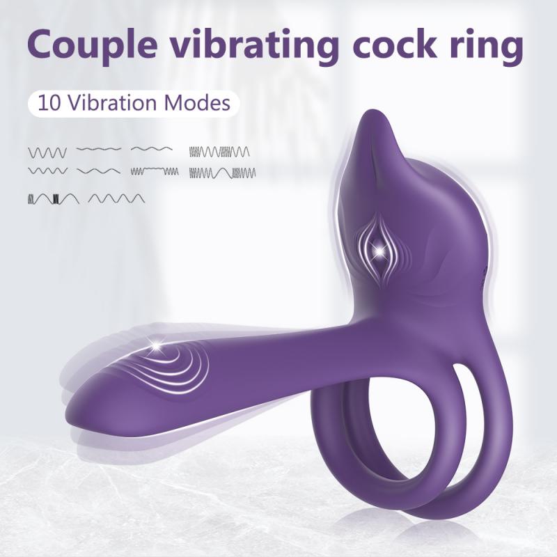 Daji Lock Essence Ring 10-Gang Vibrations-Hodenring mit Drahtloser Fernbedienung, Silikon-Penisvibrator für Paare, USB Wiederaufladbares Erwachsenenspielzeug