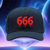 Red Number Design Adjustable Snapback Hat Occult Theme Baseball Cap with Number Lightweight for allSeason Casual We