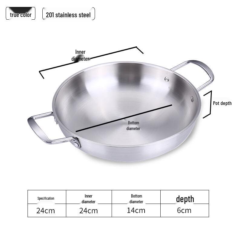 GOWKE Korean Style Stainless Steel Noodle & Soup Pot